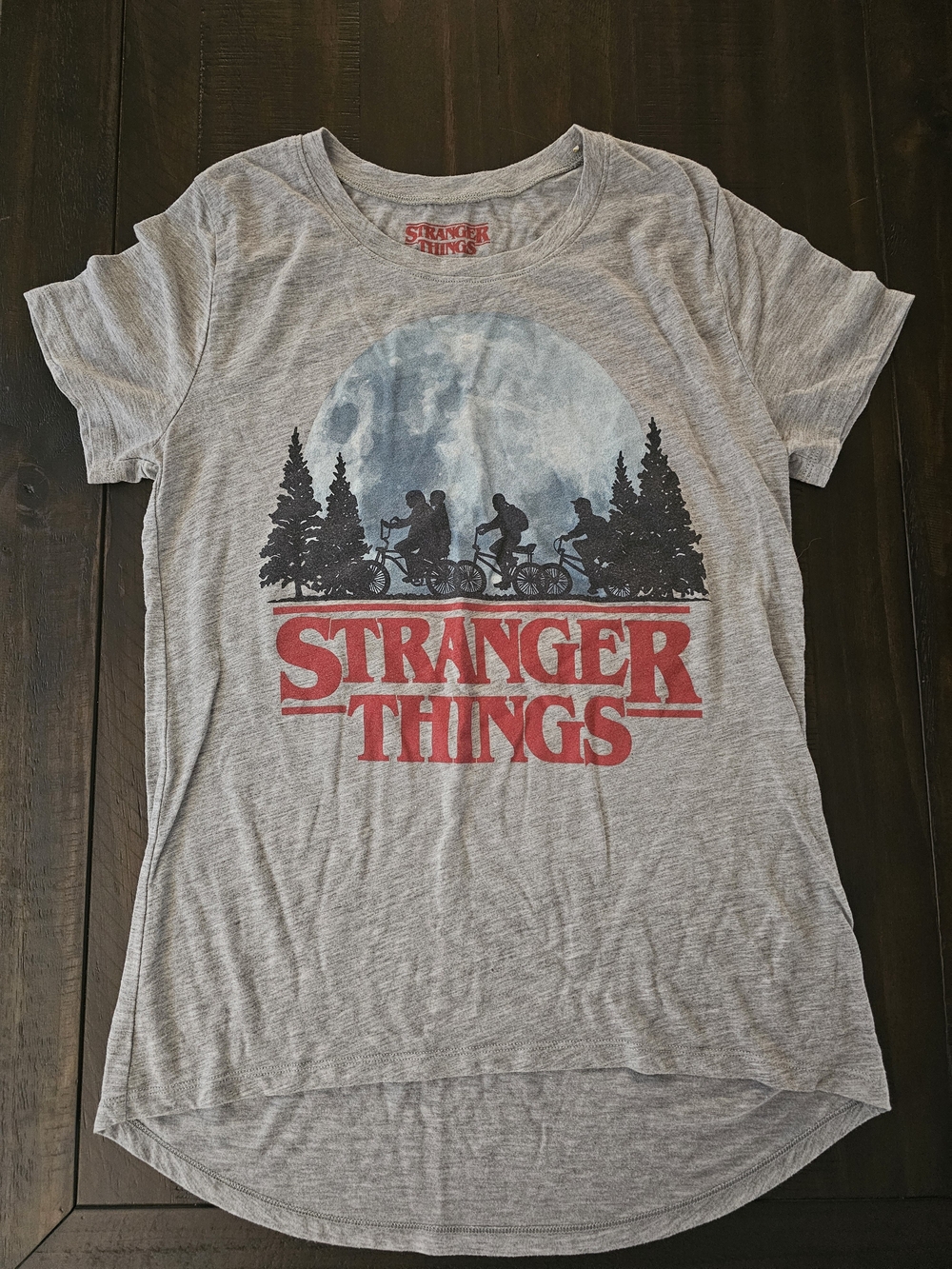 Stranger Things Women’s Gray Short Sleeve Graphic Tee